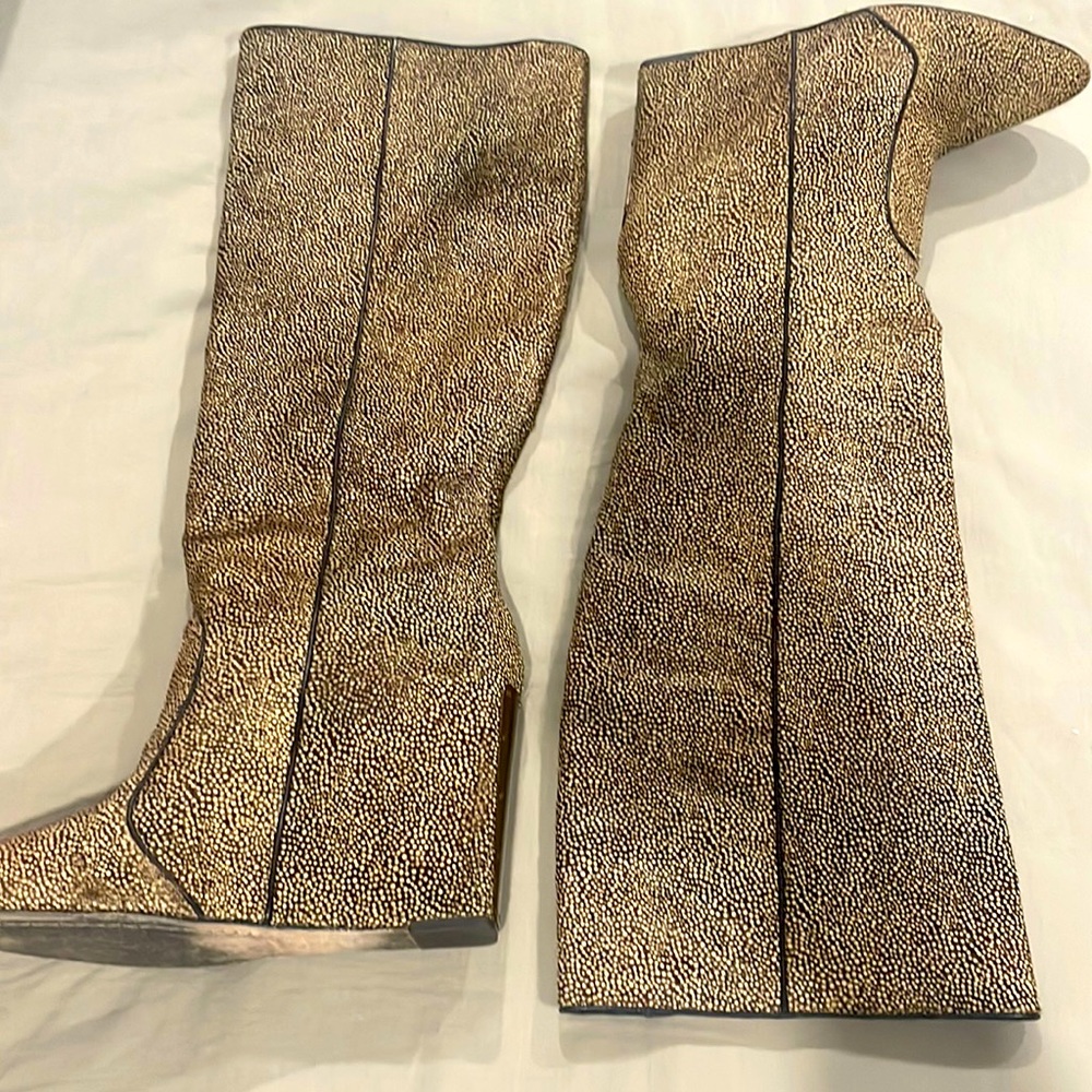 BCBG Spotted Pony hair boots
